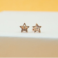 Starlight Spark Silver Stud Earrings