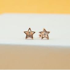 Starlight Spark Silver Stud Earrings
