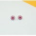 Silver Rose Daisy Stud Earrings