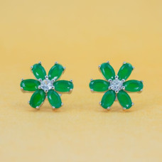 Green Petal Earrings