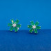 Green Petal Earrings
