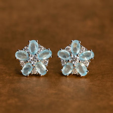Ocean Glow Floral Studs