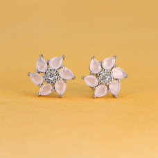 Pink Radiance Floral Studs
