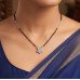 Silver Blossom CZ Mangalsutra