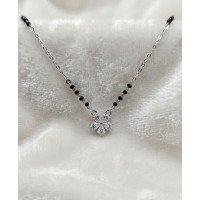 Silver Blossom CZ Mangalsutra