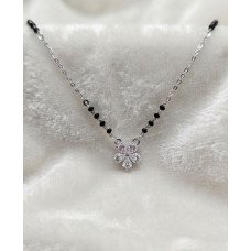 Silver Blossom CZ Mangalsutra