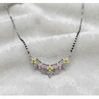 Elegant Petal Silver Mangalsutra