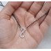 Elegant Vine CZ Silver Mangalsutra Pendant