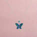 Blue Green Butterfly Pendant