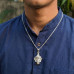 Silver Ganesh Face Pendant