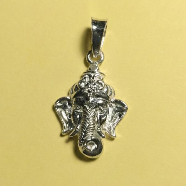 Silver Ganesh Face Pendant