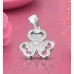 Silver Heart Blossom Pendant