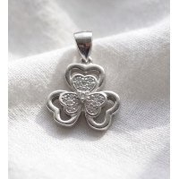 Silver Heart Blossom Pendant