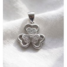 Silver Heart Blossom Pendant