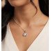 Silver Heart Blossom Pendant
