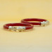 Silver Crest Red Bangles