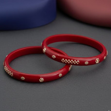 Floral Silver Work Bangles