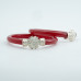 Silver Lotus Ruby Bangles