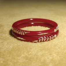 Silver Leaf Resin Bangles