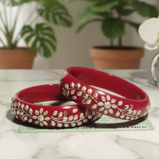 Flora Grace Red Bangles
