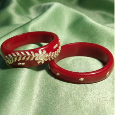 Bangles with Floral & Leaf Design