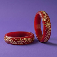 Silver Leaf & Flower Design Pola