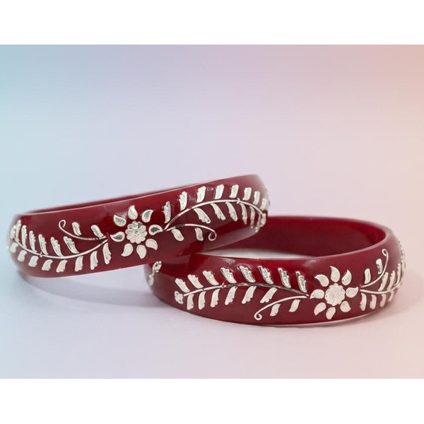 Saanjh Silver Vine Bangles