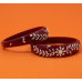 Maroon Meher Silver-Leaf Kada