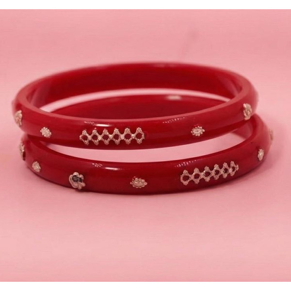 Crimson Bloom Bangles