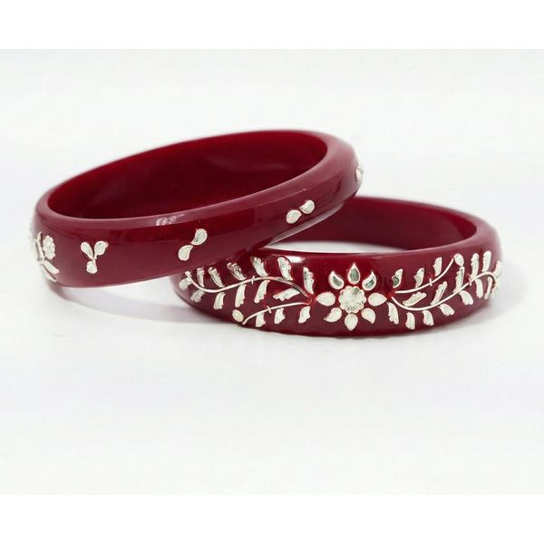 Gulnaar Maroon Designer Bangles