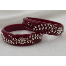 Crimson Bloom Heritage Bangles