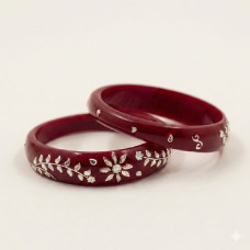 Scarlet Shringar Floral Bangles
