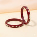 Rajwadi Crimson Charm Bangles