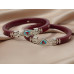 Ruby Vines Silver Inlay Bangles