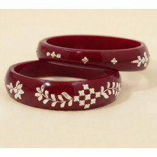 Crimson Bloom Heritage Bangles