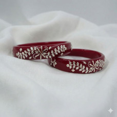Scarlet Vine Floral Bangles