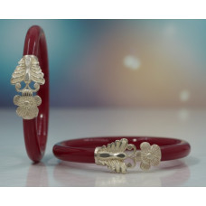 Royal Scarlet Ethnic Bangle Set