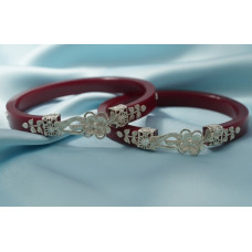 Royal Scarlet Ethnic Bangle Set