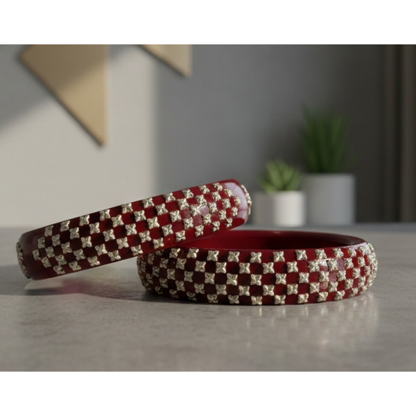 Scarlet Bloom Designer Bangles