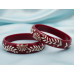 Regal Ruby Floral Bangles