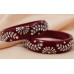Maroon Elegance Handcrafted Bangles