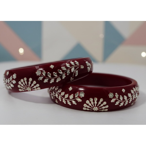 Maroon Elegance Handcrafted Bangles