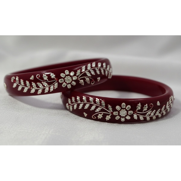 Crimson Leaf Elegance Bangles