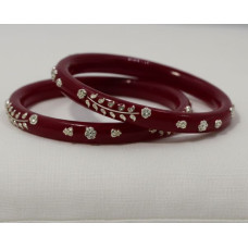 Royal Maroon Blossom Bangle