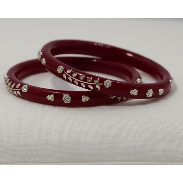 Royal Maroon Blossom Bangle