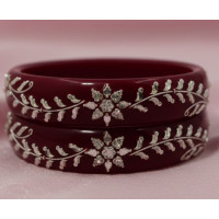 Scarlet Charm Handcrafted Bangles