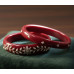 Velvet Red Ethnic Spark Bangles