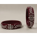 Classic Red Artisan Silver Bangles