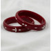 Royal Red Silver Vine Bangle