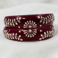 Crimson Charm Handcrafted Bangle